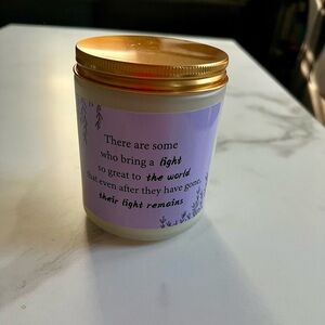 Memorial Quote Soy Candle with Gold Lid – Sympathy Gift / Remembrance​​